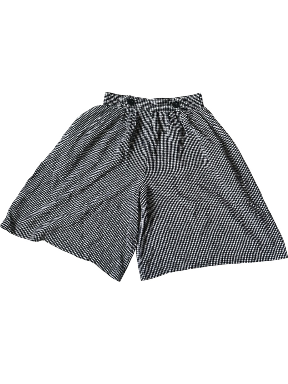 Vintage Susan Bristol Gingham Relaxed Pull On Elastic Waist Shorts
